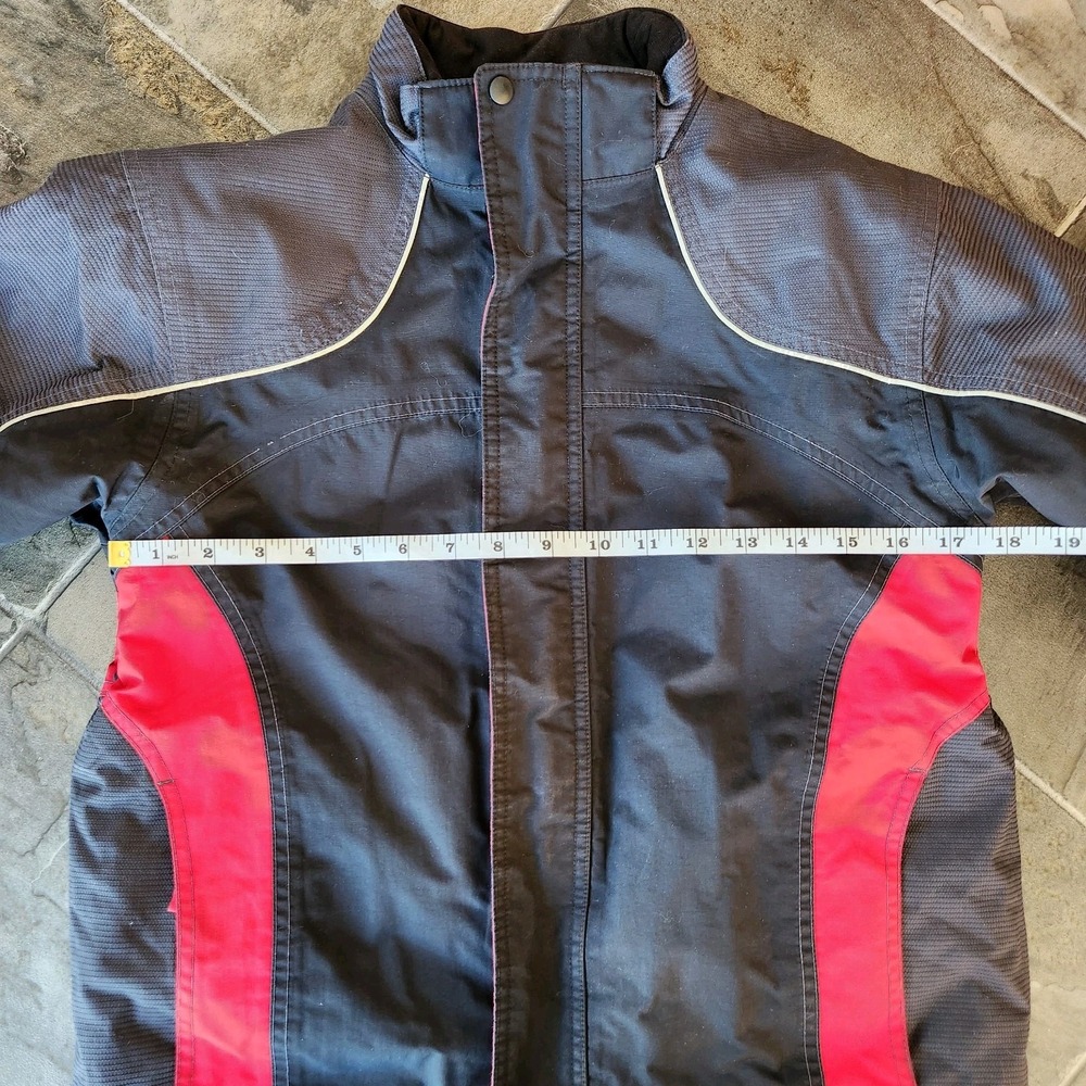 LL Bean Kids Winter Ski Snow Jacket Black Red Insulated Kids L 14-16 Outdoors - Picture 16 of 16